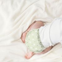 baby in reusable nappy